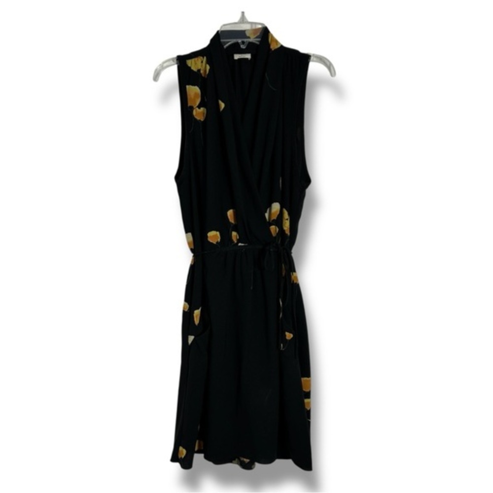 Wilfred Sabine Black Tie Belt Floral Print, Twee Mini Dress Size Small - “Alaiya